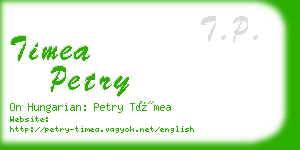 timea petry business card